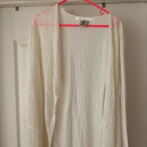 Cream layered cardigan